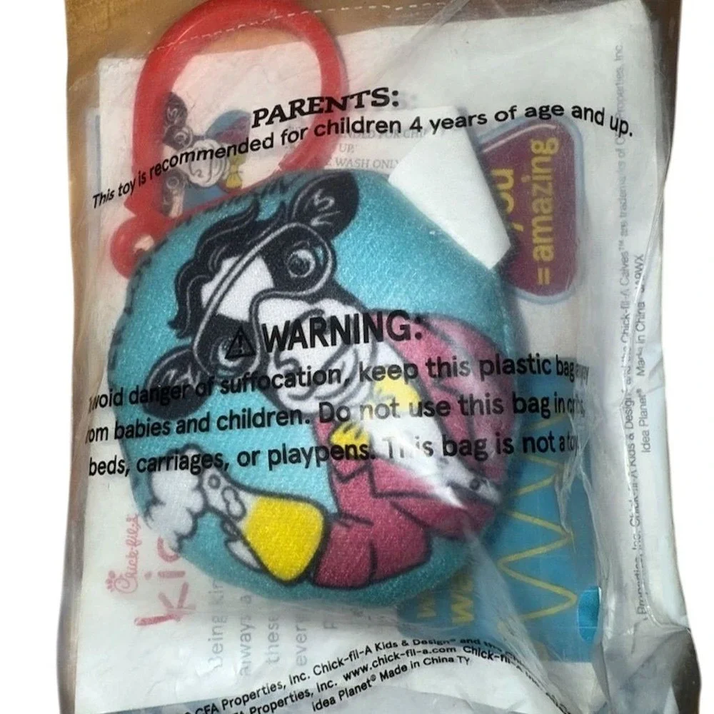 Chick-fil-A‎ 2019 Scientist Cow Plush Backpack Clip Toy